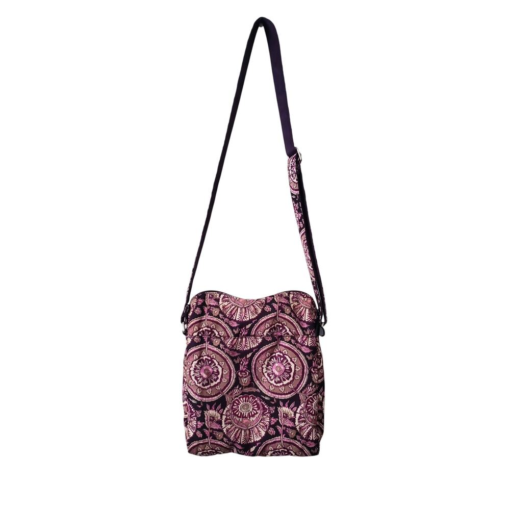 Vera Bradley Midtown Hipster Crossbody Bag Floral Print Pink - Picture 3 of 11